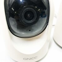 GNCC WLAN-Kamera für den Innenbereich, 1080P, 2-teilige Überwachungskamera, 360° drehbar, PTZ, Nachtsicht, automatische Bewegungsverfolgung und Alarmtöne (manuell nach oben und unten), P1-2