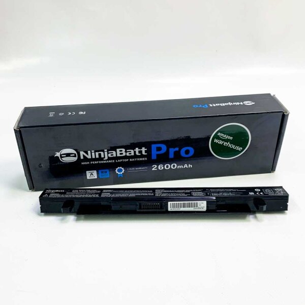 NnjaBatt Pro battery for laptop, QBEK00592, HS04, 14.4V, 2600mAh/37Wh for ASUS A41-X550A A41-X550, ASX550-4-NINJ-PRO