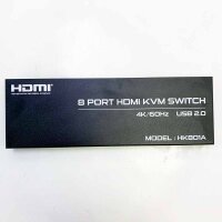 HDMI KVM Switch 1x8, 8-port HDMI switch with 4K@60Hz...