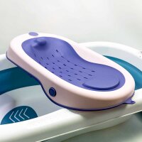 Large Foldable Baby Bathtub (55L Capacity) with Pillow,...