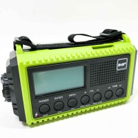 Kurbelradio DAB/UKW mit Akku 5000mAh, Tragbare Solar Radio mit LED Taschenlampe & Leselicht, DAB+ Baustellenradio RDS Funktion, Notfall Digital Radio SOS-Alarm für Wandern, Camping, Outdoor (Grün)