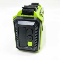 Kurbelradio DAB/UKW mit Akku 5000mAh, Tragbare Solar Radio mit LED Taschenlampe & Leselicht, DAB+ Baustellenradio RDS Funktion, Notfall Digital Radio SOS-Alarm für Wandern, Camping, Outdoor (Grün)