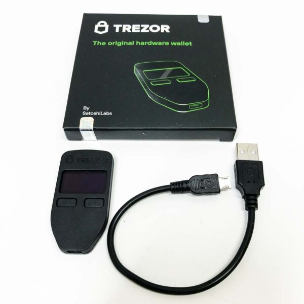 Trezor Model One - The Original Hardware Wallet for Cryptocurrencies, Bitcoin Security, Store and Manage 7000+ Coins and Tokens (Black)