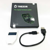 Trezor Model One - Die Original-Hardware-Wallet für Kryptowährungen, Bitcoin-Sicherheit, Speichern und Verwalten von 7000+ Coins und Tokens (Weiß)