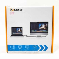 Triple monitors KVM Switch 2 Displayport + HDMI, 8K@60Hz KVM Switch 4K@144Hz, USB 3.0 KVM Switch 2 PC 3 monitors, KVM Switch Displayport 1.4 + HDMI 2.1 for 2 PC Share mouse, keyboard and 3 monitors