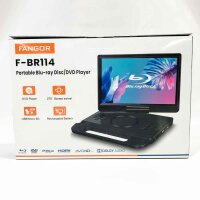 FANGOR 12 Inch Portable Blu-ray DVD Player with 270° Rotating Screen 1920*1080 Full HD Home Theater, HDMI Dolby USB/SD