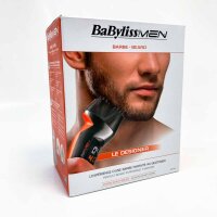 BaByliss For Men SH105E “Le Designer” Digital Beard Trimmer with Rotating Heads, Titanium Blades, AC/Battery