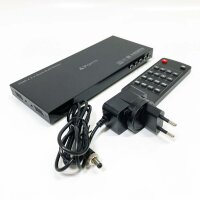 HDMI Multiviewer Switch 4x2 mit Pip, PORTTA Quad...