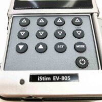 iSTIM EV-805 TENS EMS 4-channel combination device - muscle stimulator + relief and treatment of back pain. Includes 16 TENS/EMS electrodes