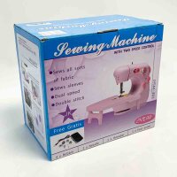 Ossky Sewing Machine with Extendable Table, Mini Sewing Machine and Sewing Kit for DIY, Cloth Doll Curtain (Spanish Instructions)