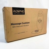 RENPHO Shiatsu-Rückenmassagegerät mit Wärme, Tiefenmassage-Sitzmassagekissen mit Vibration, Ganzrücken-Massagestuhl, Geschenke für Eltern, Heim- und Bürogebrauch, Blau