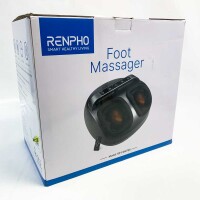 RENPHO Fußmassagegerät mit verstärkter Heizfunktion, Shiatsu Fussmassagegerät mit Griff, Kneten, Rollen, Luftkompression und automatischer Timerfunktion, Fernbedienung (Schwarz)