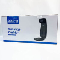 RENPHO RF-BM076 Rückenmassagegerät, Shiatsu Massageauflage mit Wärmefunktion und Vibrationsfunktion, Höhenverstellbarer und S-förmiges Massagesitzauflage, Elektrisches Massagegerät für Nacken Rücken Gesäß