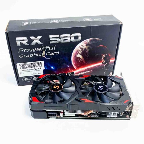 SAPLOS RX 580 graphics card, 8G D5 256-bit, HDMI, Dual DisplayPort, DirectX 12, PCI Express x16 graphics cards, requires 8 PIN power supply