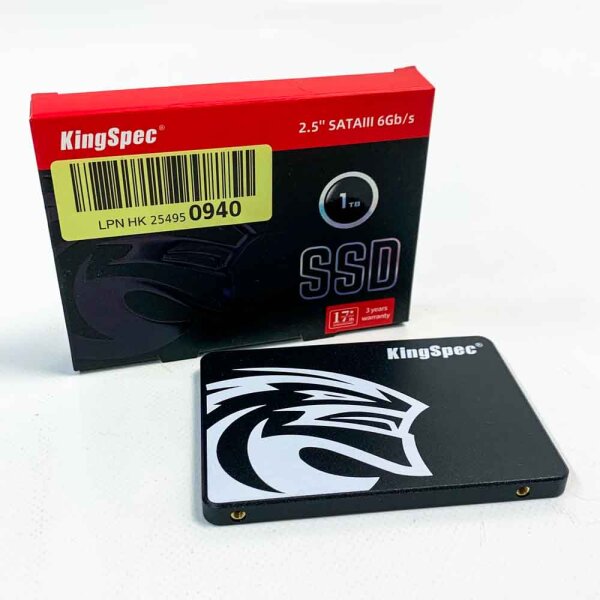 KingSpec 1TB 2.5" SATA SSD Festplatte Intern SATA 3 interne SSD 3D NAND Flash, kompatibel mit Desktop/Laptop