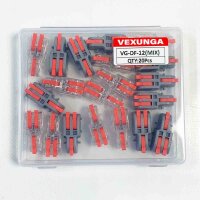 Cable connector 250V 32A connection clamp compact quick connector 4 mm² conductor clamp 1 in 2 out for DIY - 20 pieces