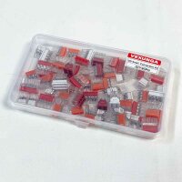 Terminal set assortment plug-in terminals connection terminal power connector terminal quick connection terminals 20x 2-wire 20x 3-wire 10x 4-wire 5x 5-wire 5x 6-wire 5x 8-wire suitable for DIY (65 pieces)