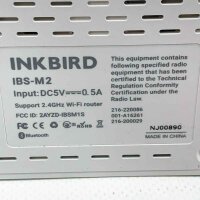 Inkbird IBS-M2 WALN Gateway mit Temperatur und Luftfeuchtigkeit Sensor, App Steuerung, Großem LCD Bildschirm, Funktioniert mit Drahtlosen und Bluetooth Sensoren für Heim, Gewächshaus