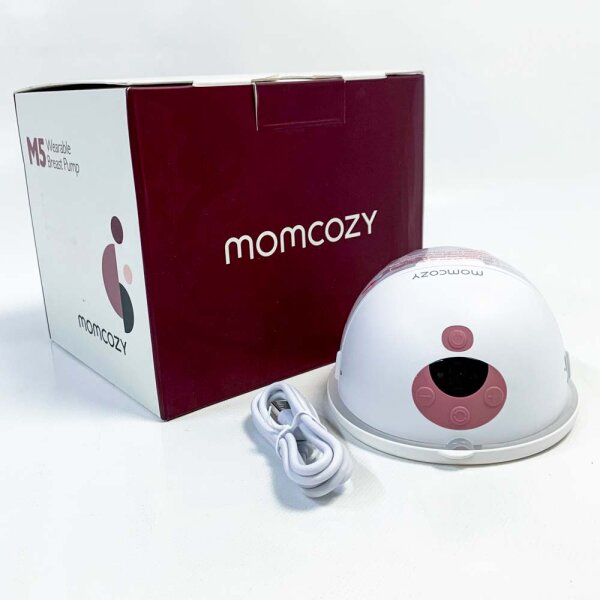 Momcozy Breast Pump Electric Portable Hands-Free M5, Portable Double Breast Pump for Babys Mouth, Double Sealed Flange with 3 Modes and 9 Levels, Electric Breast Pump - 24 mm