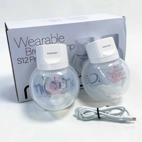 Momcozy Electric Breast Pump S12 Pro, Hands-Free Pump with Comfortable Double Sealed Flange, 3 Modes and 9 Levels, Portable for Easy Pumping, Pack of 2