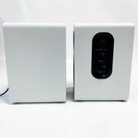 Sanyun SW208 3" Aktive Bluetooth 5.0 Regallautsprecher - 60W-Kohlefaser-Lautsprechereinheit - eingebauter 24-Bit-DAC - dynamischer 3D-Surroundsound – 2.0 Computer-PC-Monitor (Paar, weiß)