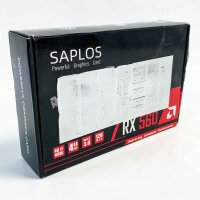 SAPLOS Radeon RX 560 Graphics Card, 4GB GDDR5 128-Bit, DisplayPort HDMI DVI-D, Dual Air Cooling, PC Gaming Graphics Cards GPU Computer, PCI Express 3.0, DirectX 12
