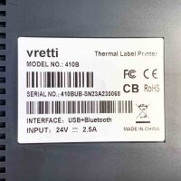 vretti 410B wireless shipping label printer, Bluetooth thermal label printer 4x6 for shipping label, postage label, compatible with Windows, Mac OS and Linux systems, with built-in paper holder