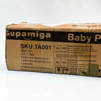 Gupamiga Laufstall Baby mit Spielmatte 150x180x65 cm, Laufgitter Baby mit Atmungsaktive Netz Schutzgitter, Einfach zu Montieren und zu Reinigen