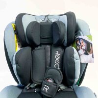 Reecle 360° rotating i-Size child seat with ISOFIX 40-150 cm (0-36 kg) reboarder, from birth -12 years, ECE R129, black
