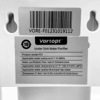 Vortopt Undersink Water Purifier, 3 Stage Water Purifier with Faucet, Kitchen Water Purifier, Removes Lead, Chlorine and Odors, F01