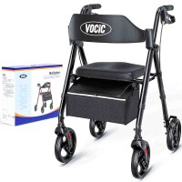 VOCIC Rollator Foldable and Lightweight with Sit,...