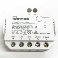 SONOFF DualR3 Wlan Rollladensteuerung Relais Modul,2Wege 2Gang Smart Schalter Garagentor, mit Messfunktion, 3 Arbeitsmodi, Fernbedienung Licht, Fensterläden, Alexa/Google Home/Siri Supported