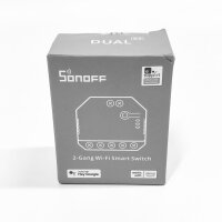 SONOFF DualR3 WiFi roller shutter control relay module, 2-way 2-gang smart switch garage door, with measuring function, 3 working modes, remote control light, shutters, Alexa/Google Home/Siri Supported