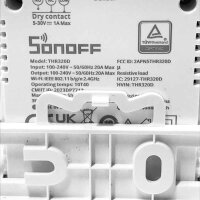 SONOFF THR320D Elite 20A Smart Schalter mit Temperatur und Luftfeuchtigkeit Überwachung mit LCD-Bildschirm + THS01 Temperatur und Feuchtigkeitssensor,Kompatibel mit Alexa/Google Home/IFTTT