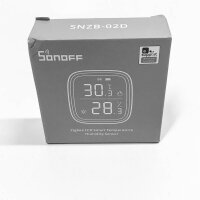 SONOFF SNZB-02D Zigbee Temperatur- und Feuchtigkeitssensor,Zigbee LCD Smart Thermometer Hygrometer,Zigbee Hub Erforderlich,Temperature Humidity Sensor Kompatibel mit Alexa/Google Home/Home Assistant