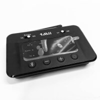 1Mii Bluetooth 5.0 Transmitter for TV, aptX Low Latency HiFi Audio Adapter Receiver 3.5mm AUX/Optical, Wireless and Wired Connection, Dual Link for 2 BT Headphones, Long Range