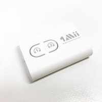 1Mii ML300 Bluetooth 5.3 Adapter Transmitter für TV Audio auf 2 Kopfhörer, 2-in-1 Bluetooth Sender Empfänger Klinke 3.5 für Stereoanlage/Flugzeug aptX Adaptive