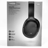 Ankbit E600 Bluetooth headphones over ear, HiFi Bluetooth 5.1 headphones with CVC 8.0 noise cancellation during calls, 60 hours of playtime, AptX HD & low latency headset with microphone for TV/travel/office
