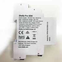 Shelly Pro 3EM (120A) | WLan & Bluetooth Smart Energy Monitoring 3-Phasen-Relaisschalter | Hausautomatisierung | Büroausstattung | Haushaltsgeräte | iOS Android App | Kein Hub nötig| Solarpanels