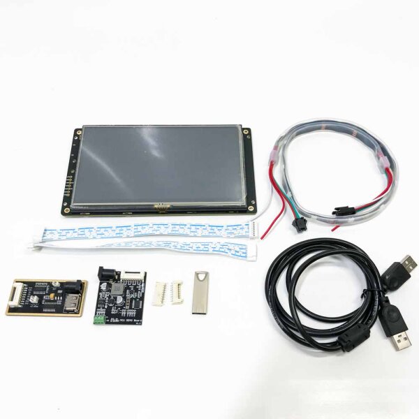 SCBRHMI 7 Inch HMI High Resolution TFT LCD Screen Resistive Touch Screen Module with UART Port for Arduino Esp32 8266 Raspberry Pi STM32