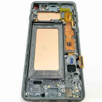 swark TFT Display Kompatibel mit Samsung Galaxy S10 SM-G973 6.1" LCD Display Touch Screen Assembly (Schwarz mit Rahmen) (No Fingerprint)+ Tools