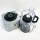 SNDOAS Multifunktions-Küchenmaschine, 1100 W Küchenmaschine, 3,2 l Rührschüssel, Multifunktions-Zerkleinerer, 1,5 l Mixer-Roboter, Kaffeemühle, Silber
