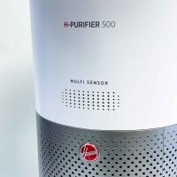 Hoover H-PURIFIER 500 Luftreiniger – mit HEPA-13 Filter für gute Luftqualität – Luftmesser mit CO-Warnsystem – mit Diffusor-Funktion – mit App & LED-Display steuerbar, für Räume bis 110 m² [HHP50CA] Weiß