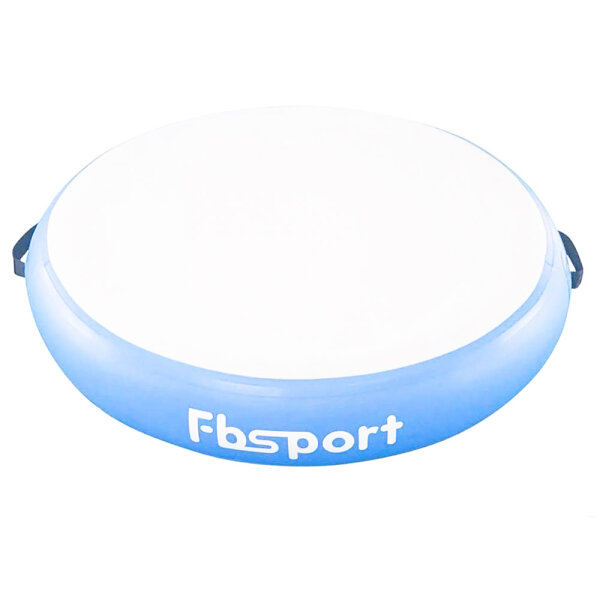 FBSPORT Airspot, 20CM Height Airtrack Mat, Diameter 140CM Inflatable Tumbling Mat, Training Mat with Pump, Inflatable Gymnastics Mat, Gymnastics Mat Blue