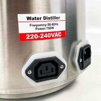 Spolehli Edelstahl Wasser Destilliergerät mit Glaskanne Digitaler wasserdestilliergeräte1L / H Wasserdestillierer Wasser herstellen Distilleranlage