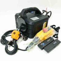 NEWTRY 500KG Electric Rope Winch 1600W PRO with 2 Wireless Remote Controls 9m Hoists with Overload Protection With German Instructions