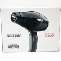 GAMMAPIU Professional Sintech Hair Dryer in Black, Hair Dryer with Nano Silver Technology, Lightweight and Quiet Hair Dryer, Silver Coated Grid, W2000-2300