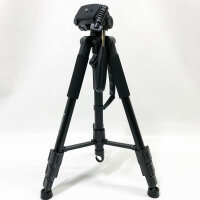 Sunfoto ‎ST60-Tripod, Kamera Stativ 160cm Leichtes Fotostativ mit 2 Schnellwechselplatte, Tragetasche, Handyhalterung für Smartphone DSLR SLR Canon Nikon Sony Olympus - schwarz