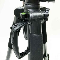 Sunfoto ‎ST60-Tripod, Kamera Stativ 160cm Leichtes Fotostativ mit 2 Schnellwechselplatte, Tragetasche, Handyhalterung für Smartphone DSLR SLR Canon Nikon Sony Olympus - schwarz