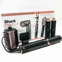 Shark FlexStyle 3-in-1 Luftstyler & Haartrockner, Auto-Wrap-Lockenaufsatz, Ovalbürste, Konzentrator, Keine Hitzeschäden, Champagner, HD424EU
